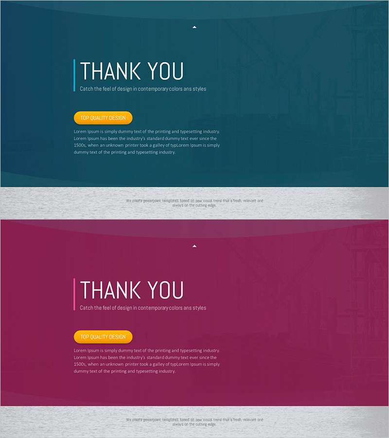 물류 사업계획서 템플릿 엔딩 표지 – 현대적 디자인