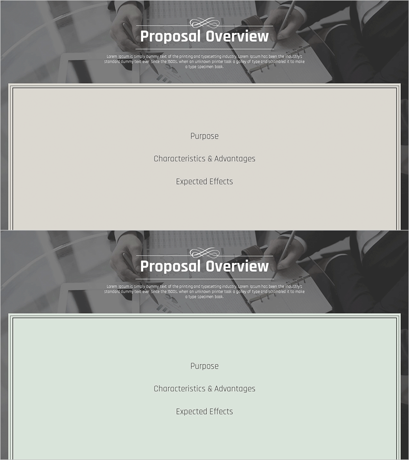 비즈니스 클래식 테마 제안서 간지 – 전문성과 신뢰의 조화