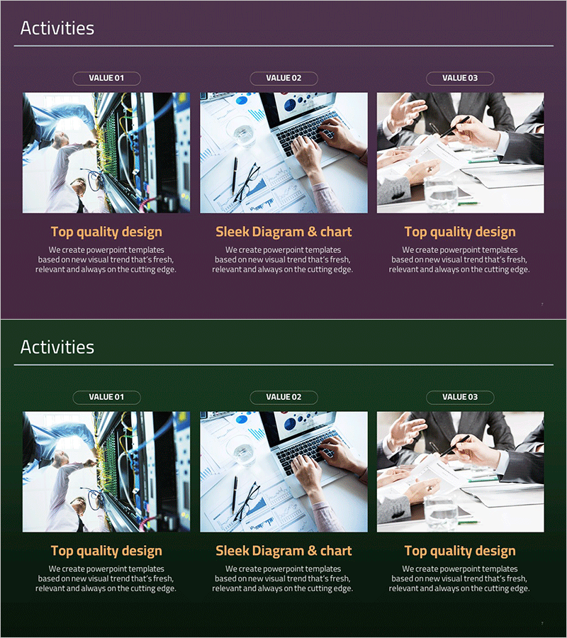 회사의 가치를 실현시키는 프로젝트 슬라이드