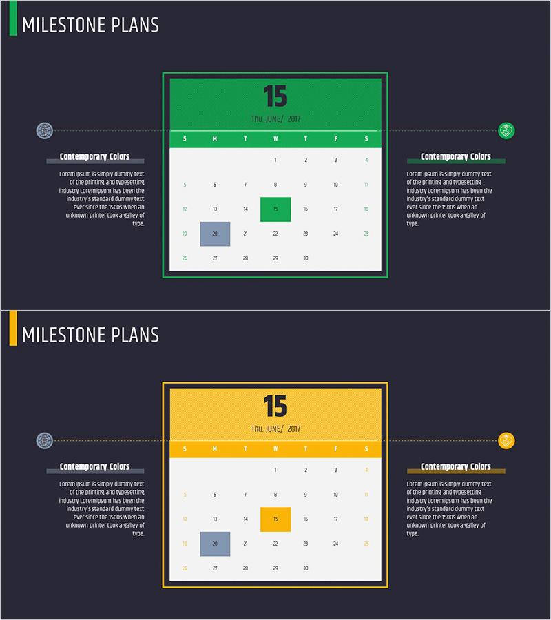 주요 프로젝트 계획 달력 다이어그램 – 효율적인 사업 추진 전략