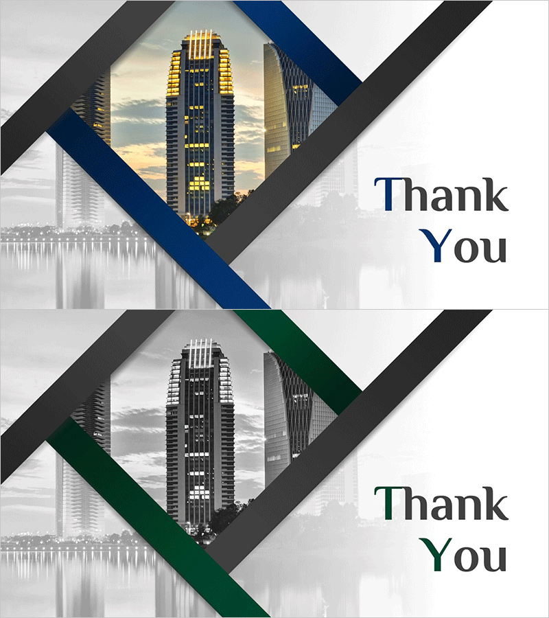 모던 라인 IR 템플릿 엔딩 표지 – 효과적인 마무리