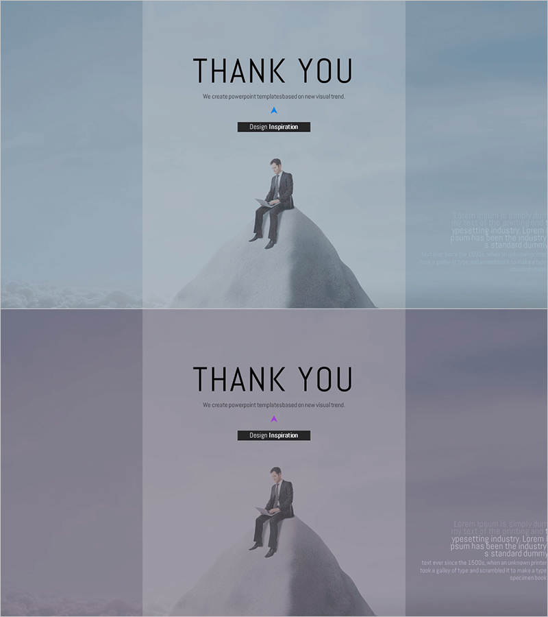 생각하는 회사원 템플릿 엔딩 표지 – 성공의 시작