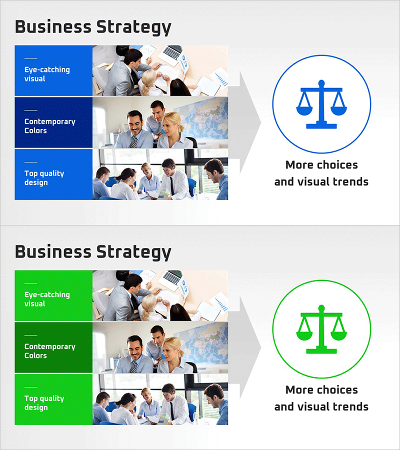 사업전략 목표 수립을 위한 슬라이드 템플릿