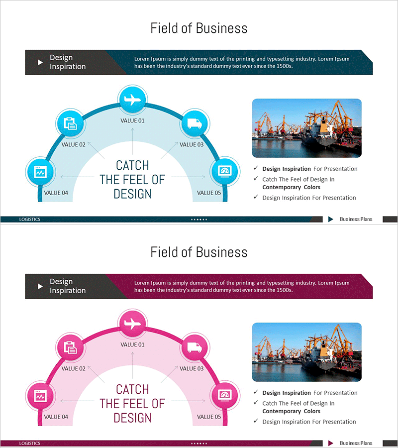 물류 사업영역 소개 – 다이어그램 기반 슬라이드