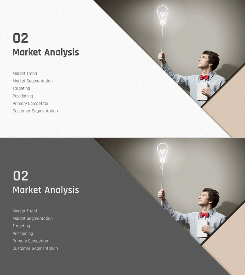 사선 패턴 마케팅 계획 템플릿 간지