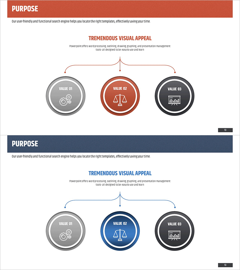 프로젝트 마케팅 목표를 시각화하는 클러스터 슬라이드