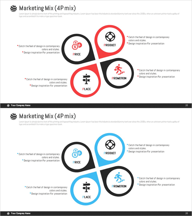 꽃 모양 분할 다이어그램 – 마케팅 전략과 프로모션