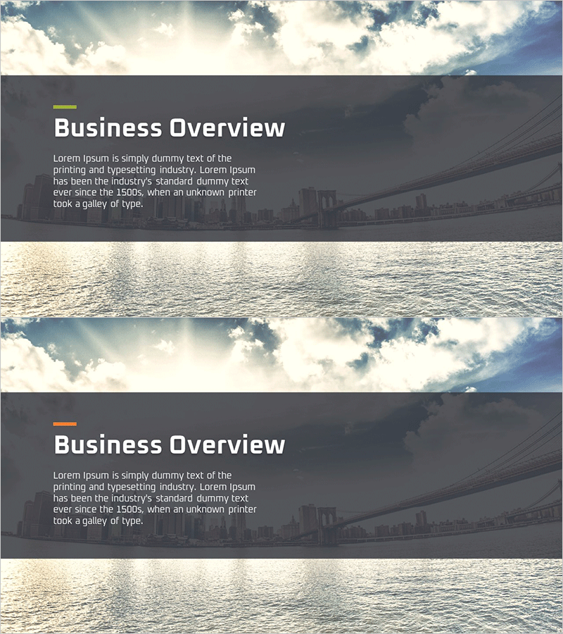 라운드 스퀘어 라인 템플릿 간지 – 비즈니스 개요를 강조한 디자인