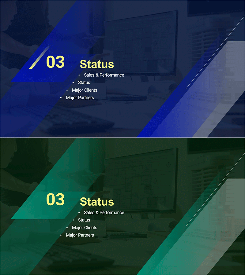 최고의 건축 솔루션 회사소개서 간지 - 실적 및 상태