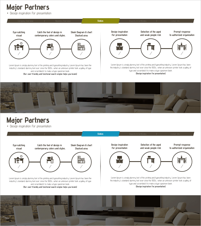 가구 판매 업무 프로세스 슬라이드 - 민첩한 비즈니스 운영
