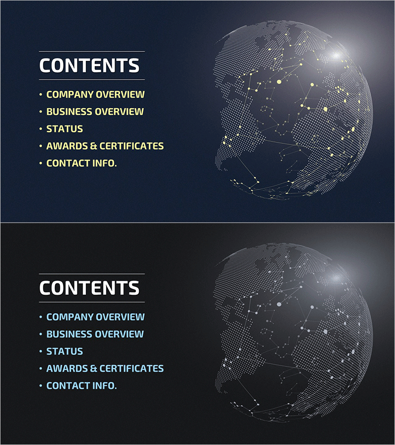 글로벌 회사소개서 템플릿 목차 – 비즈니스 전반을 아우르는 구성