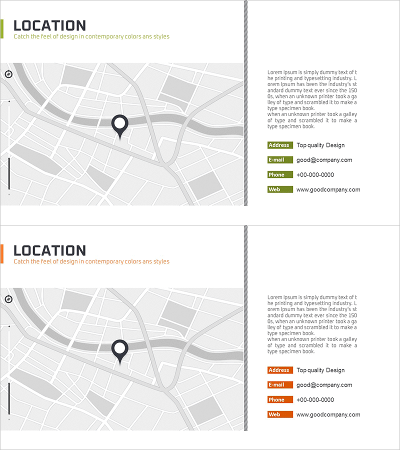 회사 위치 요약 프로필 – 직관적 클러스터 다이어그램