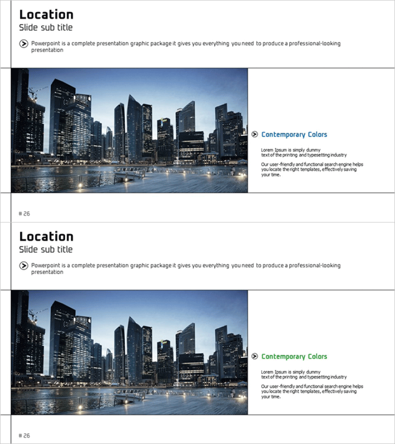 전문적인 회사 개요 슬라이드 – 현대적 비즈니스 이미지