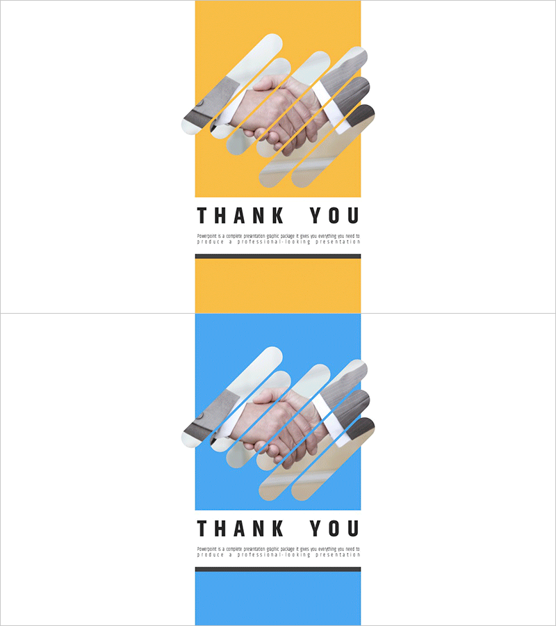 원형 사선 패턴 제안서 엔딩 표지