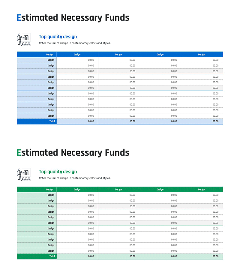 부동산 투자 예상 필요 자금 슬라이드 – 재무 계획의 기초