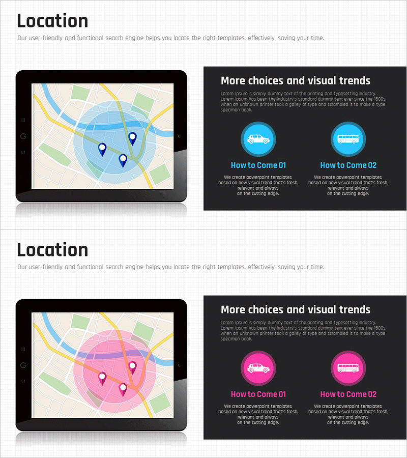 위치 지도 맵 & 교통수단 – 회사 소개와 커뮤니케이션 강화