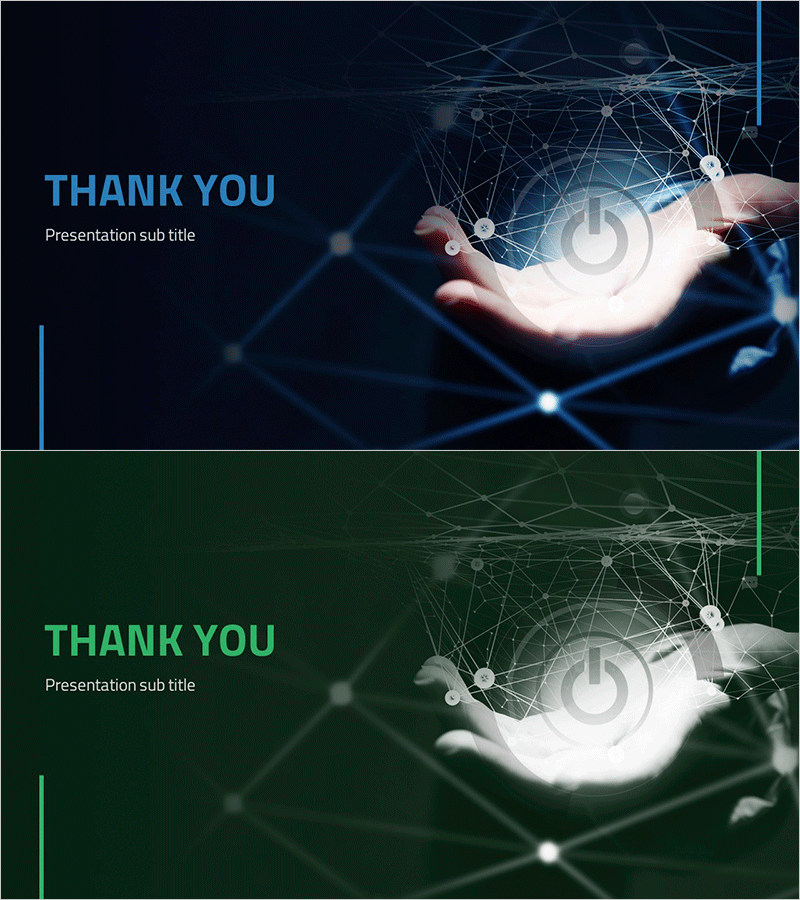 혁신적인 기술 제안서 템플릿 엔딩 표지