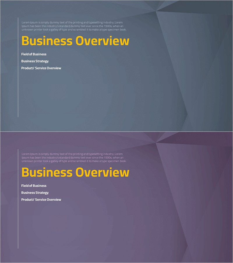 입체 배경 회사소개서 템플릿 간지