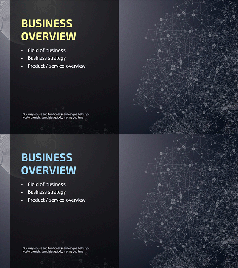 글로벌 회사소개서 템플릿 간지 - 비즈니스 개요