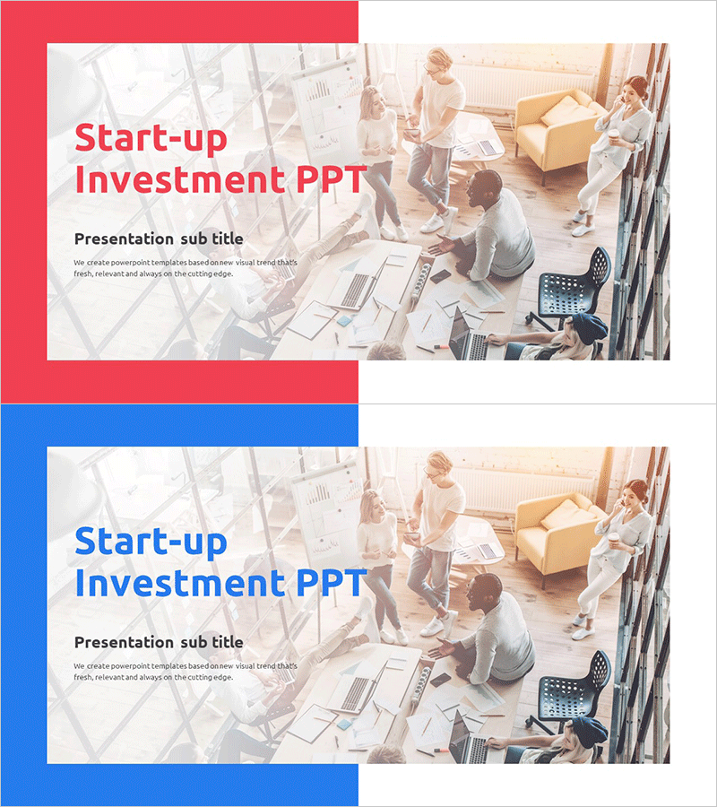 스타트업 사업 투자유치 PPT 표지