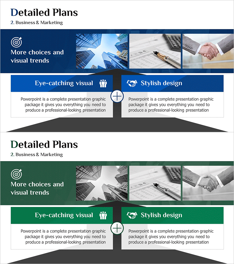 협력 비즈니스 세부 계획 다이어그램 – 마케팅 전략과 비전