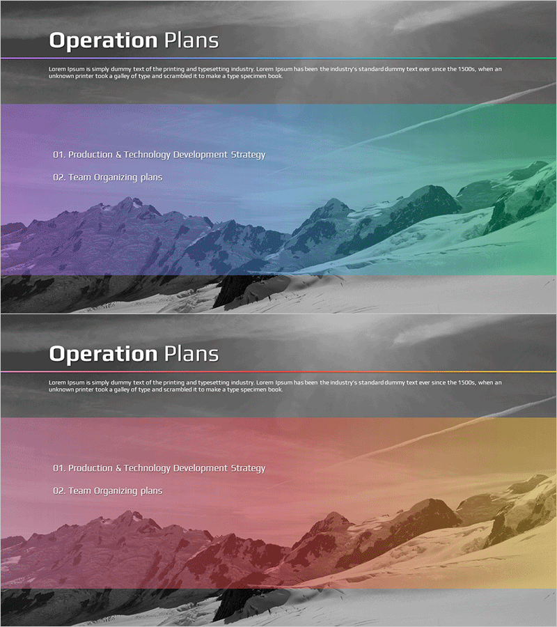 설산 테마 사업계획서 템플릿 간지 – 성과와 도전