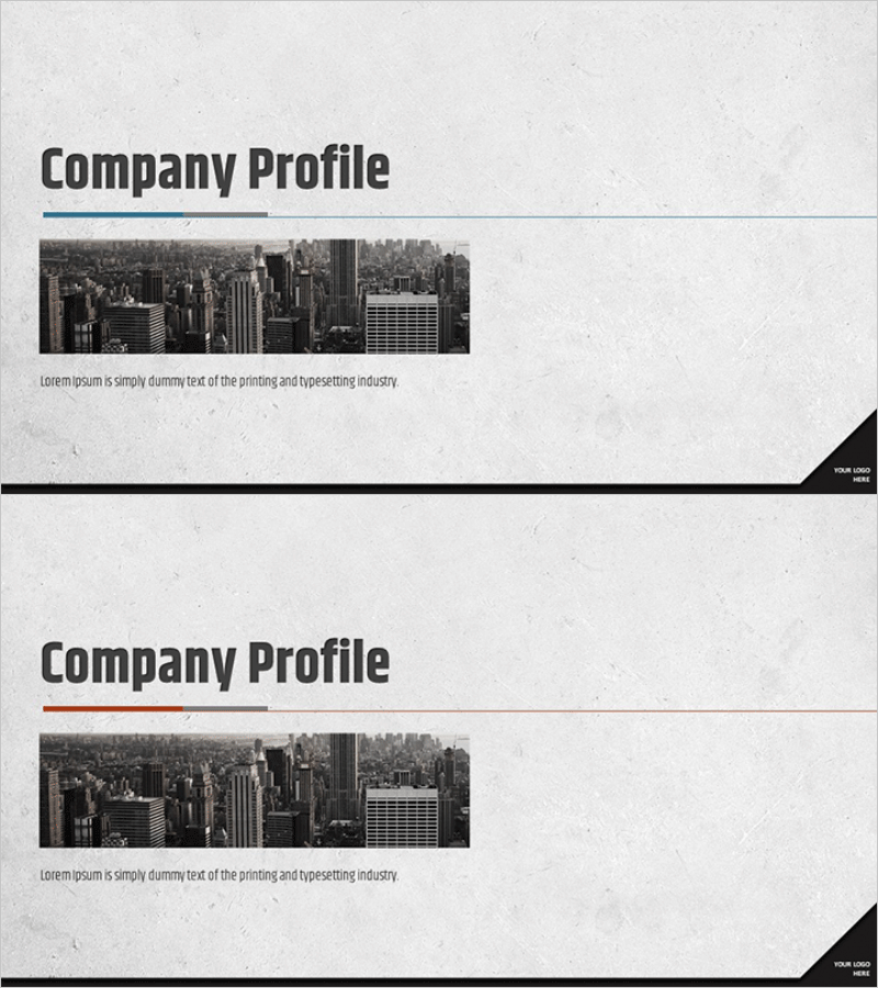 콘크리트 테마 회사소개서 표지