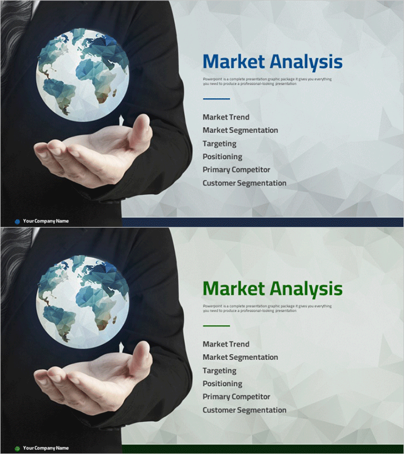 글로벌 사업가의 마케팅 기획서 템플릿 간지 – 시장 분석