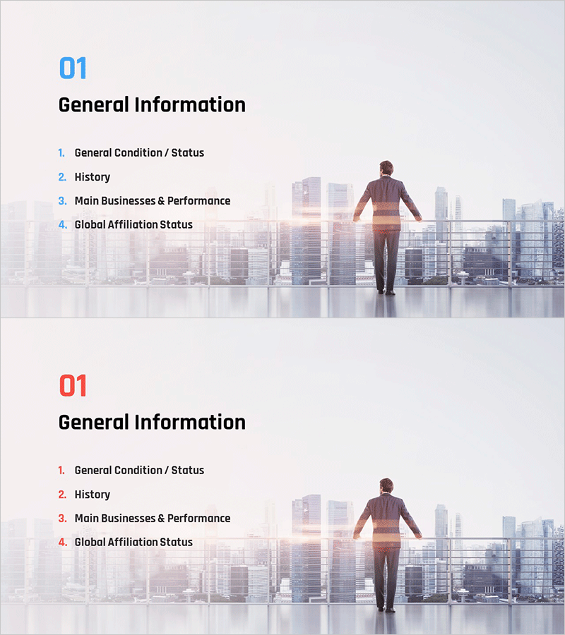 프레젠테이션 템플릿 간지로 비즈니스 제안서 구성하기