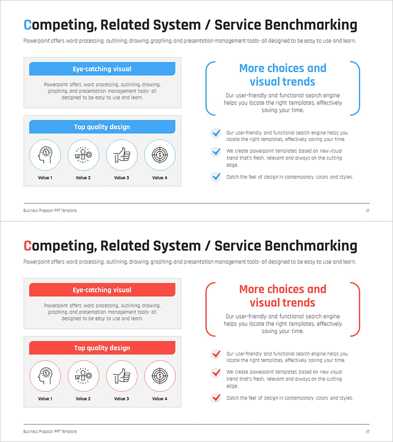 경쟁력있는 사업 개요 슬라이드 – 비전과 전략을 담은 프레젠테이션