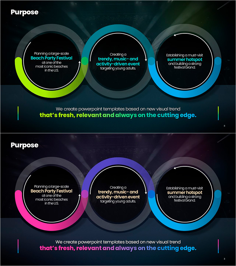 여름 페스티벌 기획을 위한 프레젠테이션 템플릿 – 트렌디한 비주얼