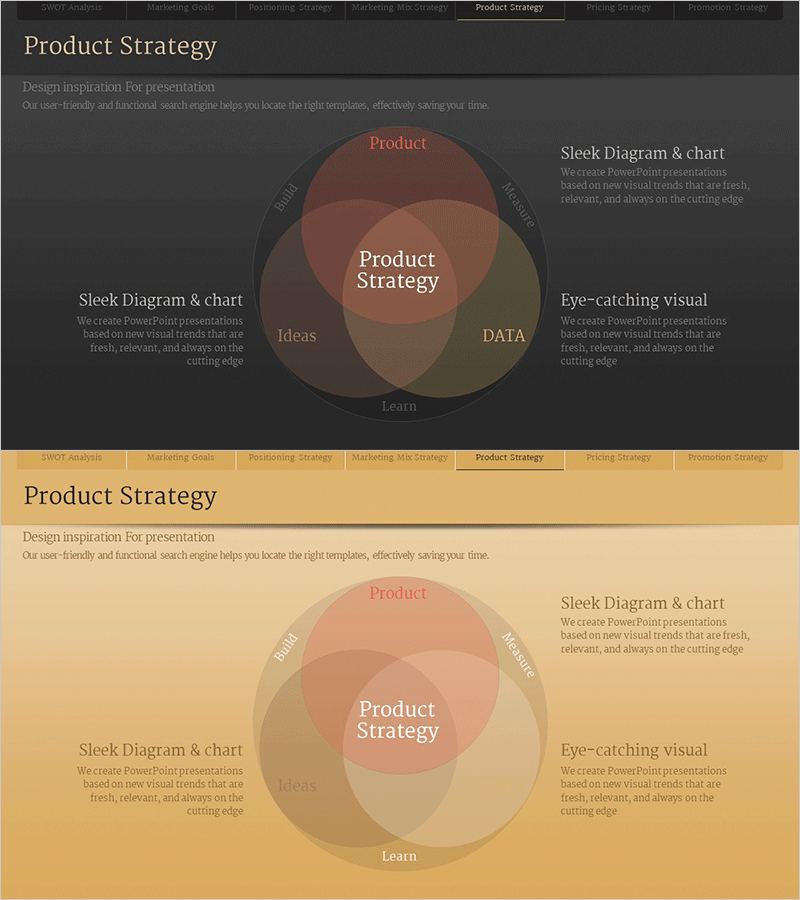제품 중첩 다이어그램 – 사업비전과 전략