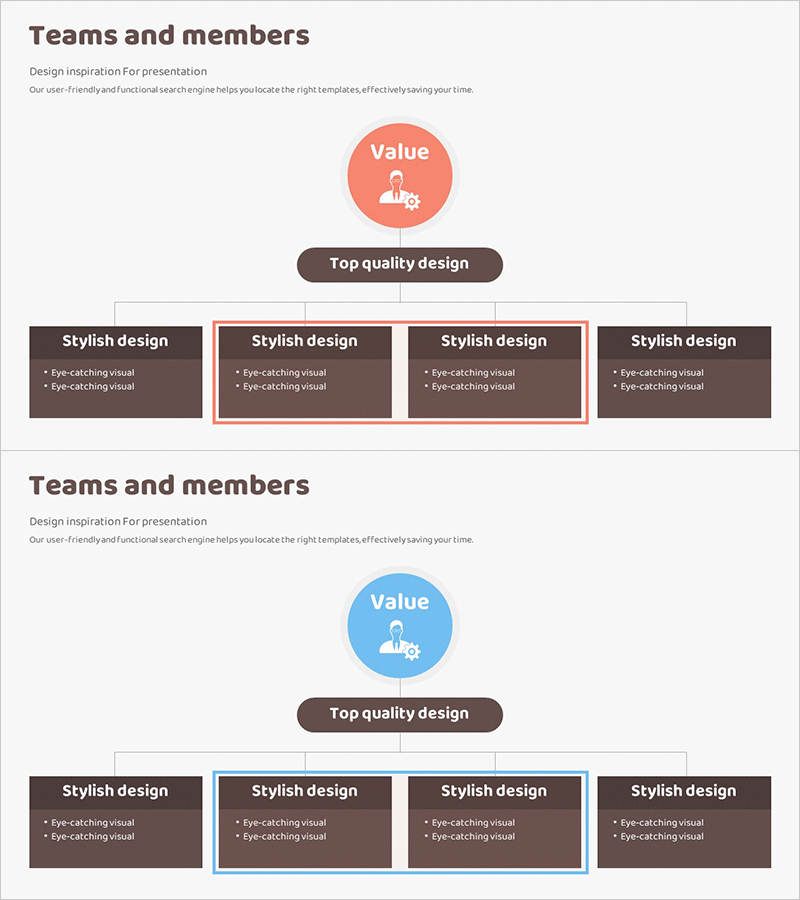 트리 구조 조직도 다이어그램 – 체계적인 기업 소개