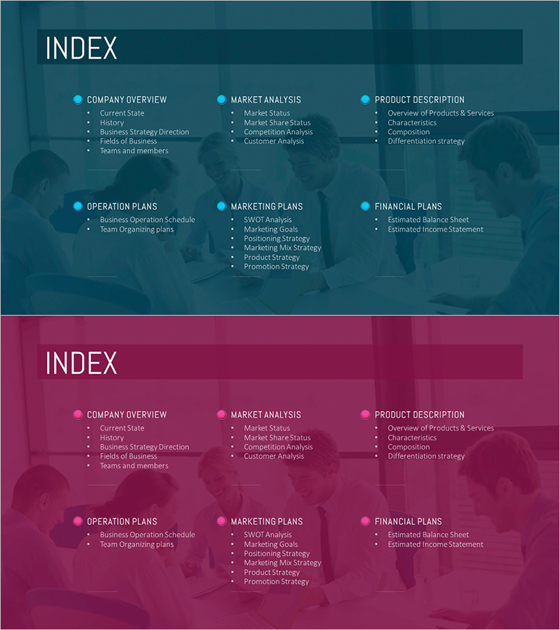물류 사업계획서 템플릿 목차