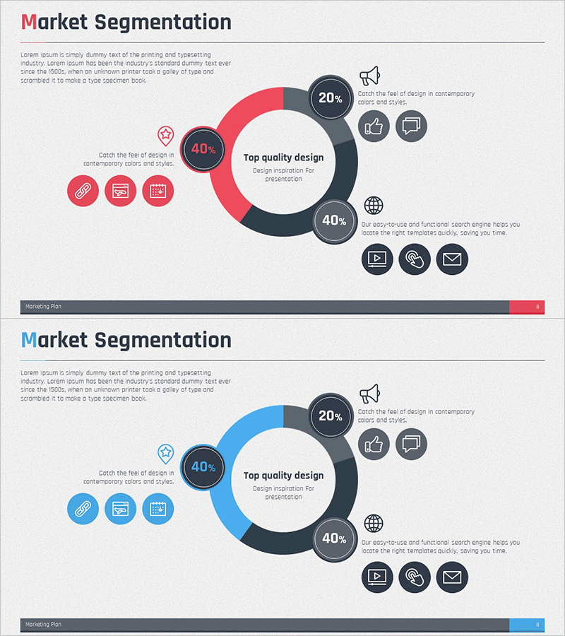 시장 세분화 도넛 차트 – 데이터 시각화의 예술