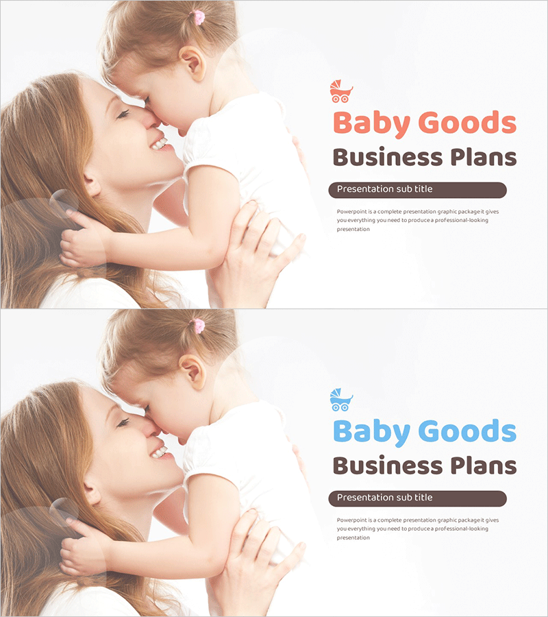 영유아 용품 사업계획서 표지 – 따뜻한 시작