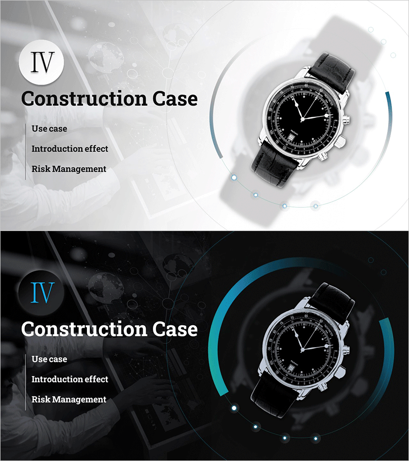 시계 제품 소개 및 서비스 PPT 간지
