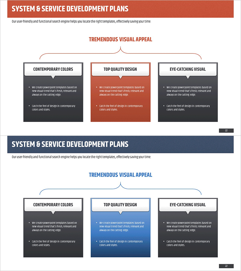 서비스 개발 계획을 위한 클러스터 다이어그램 슬라이드