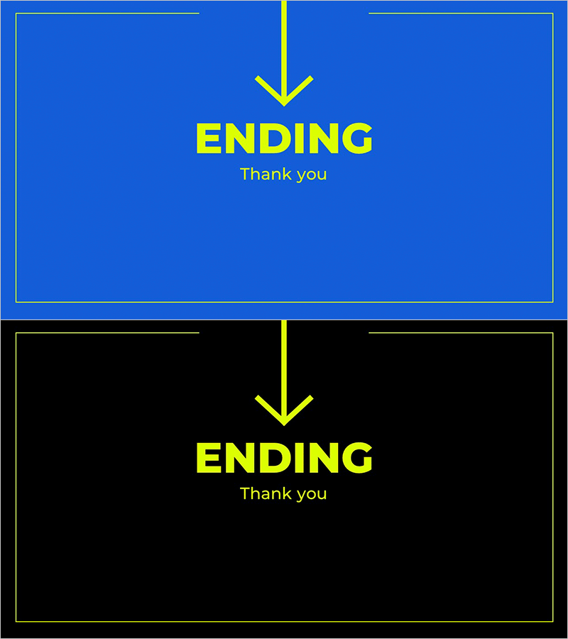 레이아웃 제품 소개 템플릿 엔딩 표지