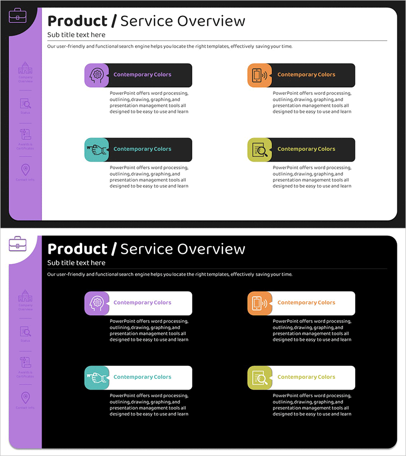 제품/서비스 소개 슬라이드 – 혁신적인 비즈니스 모델 소개