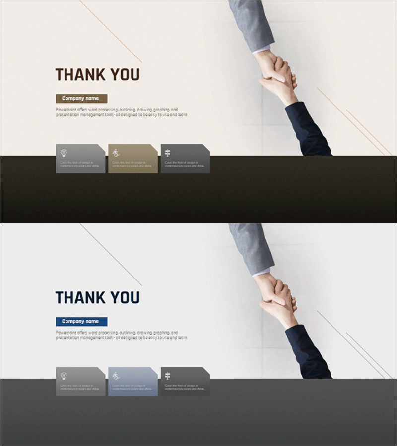 모던 심플 사업계획서 템플릿 엔딩 표지