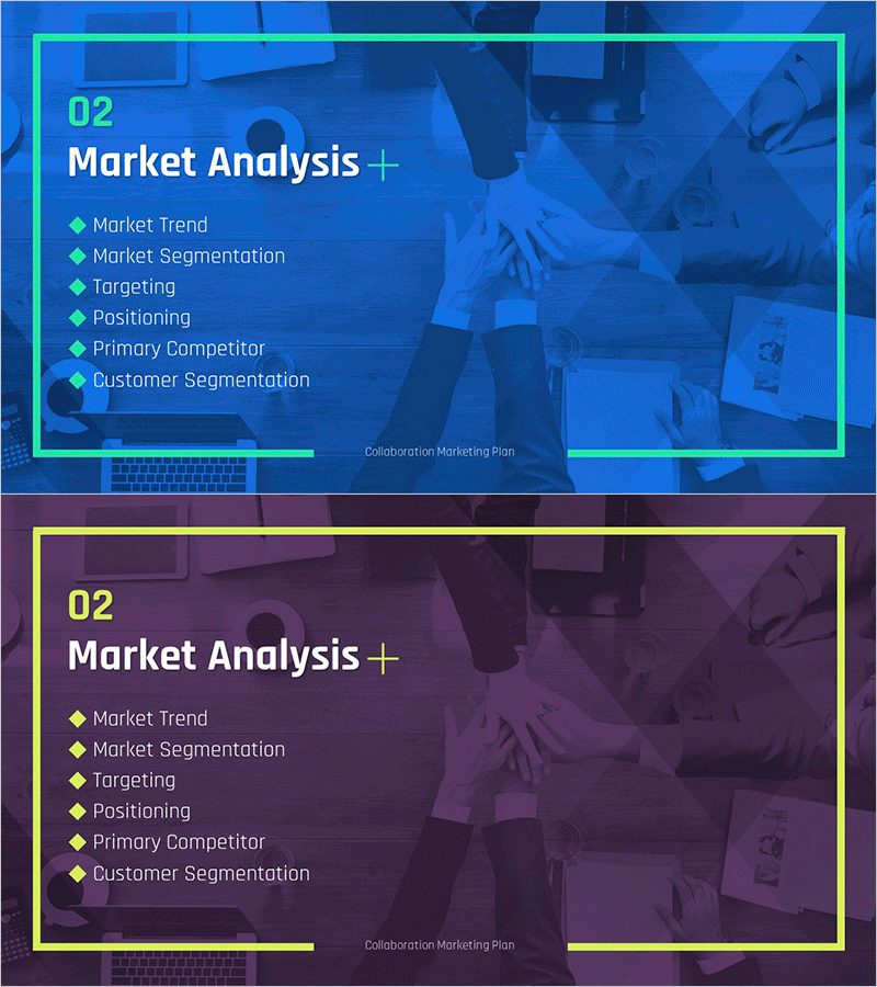 콜라보레이션 마케팅 기획서 템플릿 간지