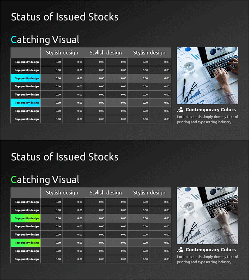주식 구조 및 발행 내역 분석표 – 효율적 데이터 시각화