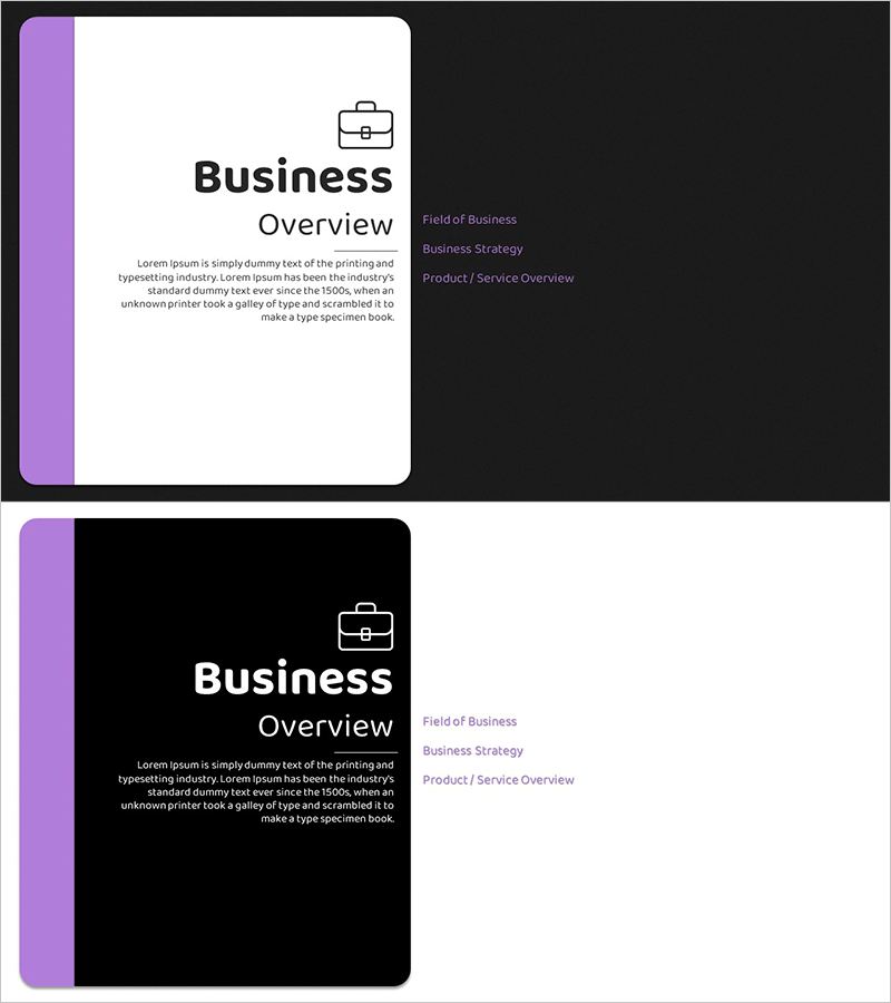 라운드 스퀘어 회사소개 템플릿 간지