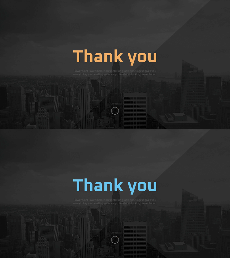 세련된 회사소개서 템플릿 엔딩 표지 – 전문성과 감성