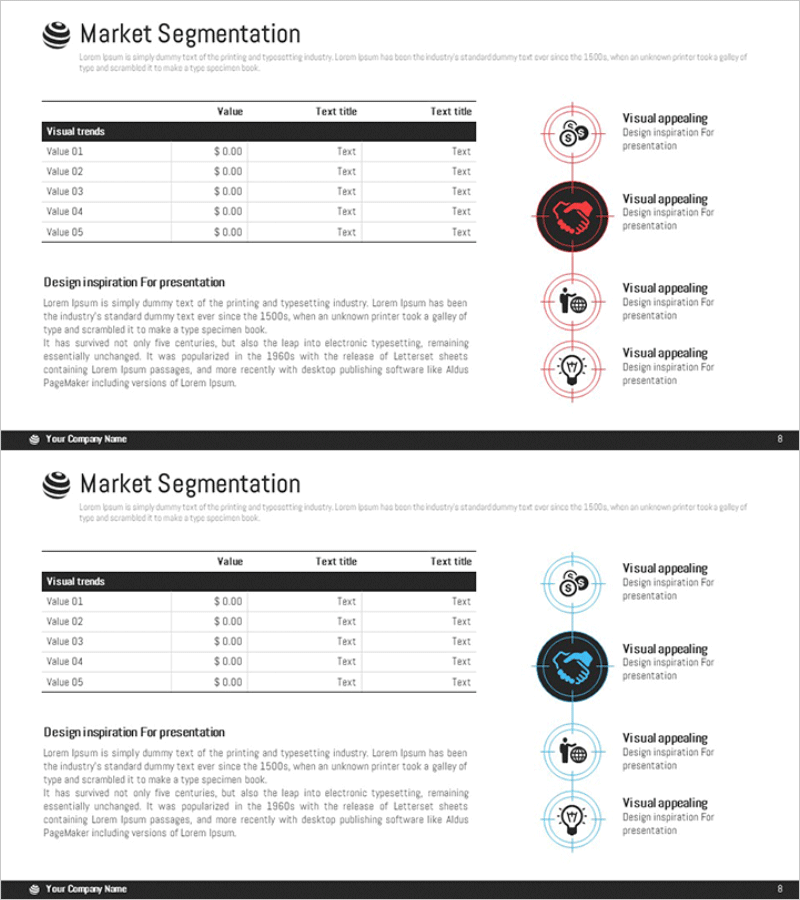 시장 세분화 연결 다이어그램 - 시장 분석과 통찰력