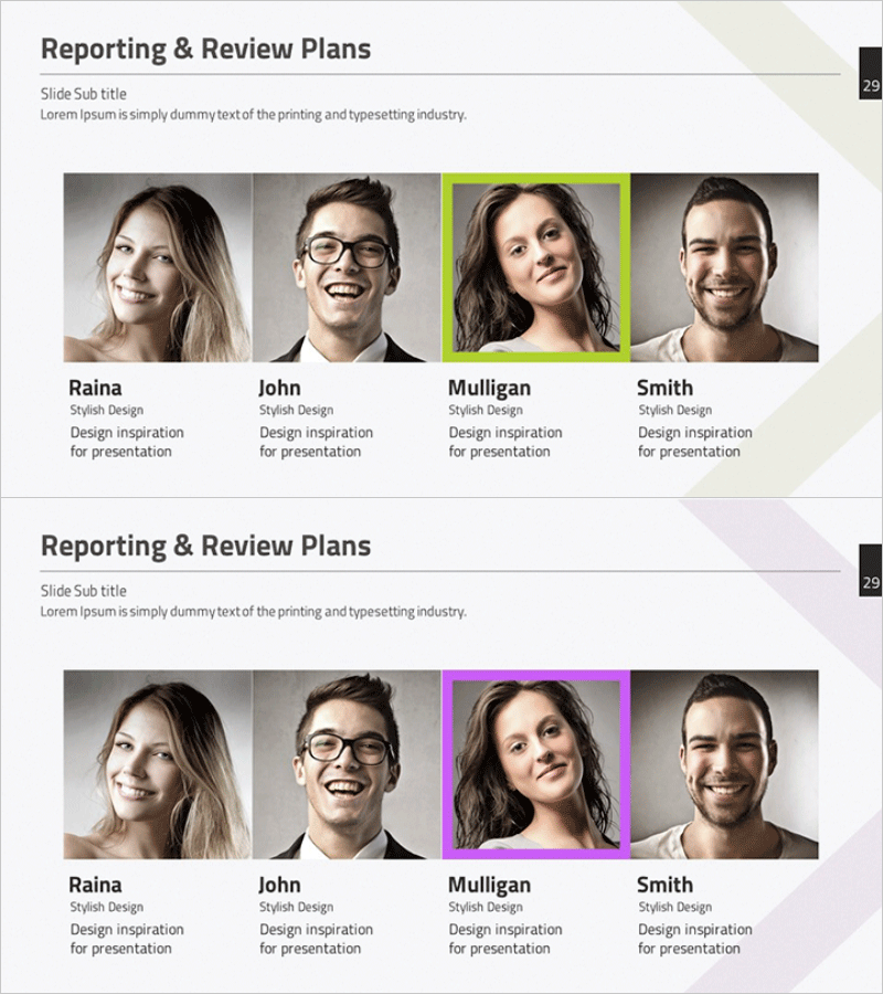 주요인력 검토 계획 슬라이드 – 고객 성공 사례와 맨파워