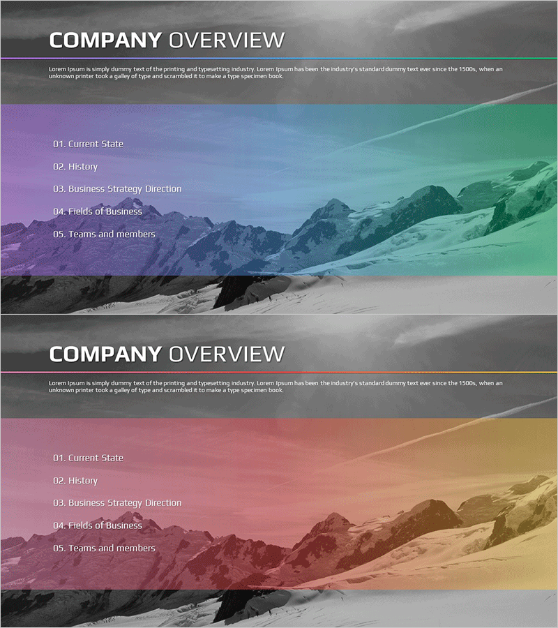 설산테마 사업계획서 템플릿 간지