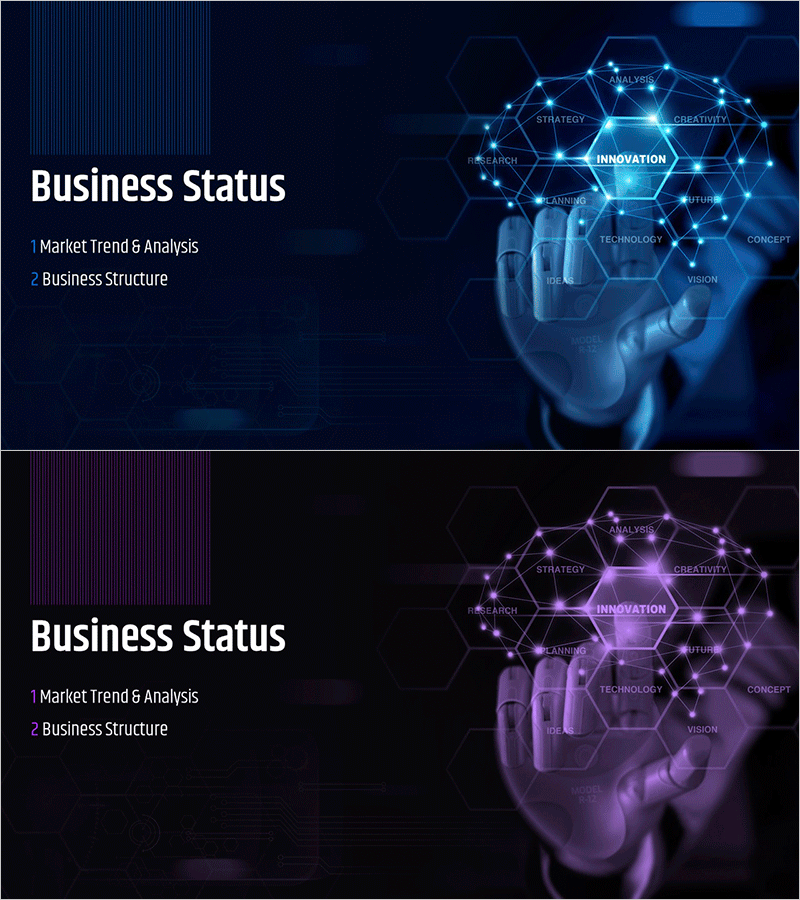 AI 기술 IR 템플릿 간지 - 비즈니스 현황