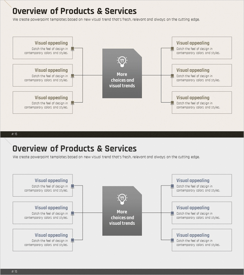 상품 및 서비스 개요 다이어그램 – 제품 소개와 탐색